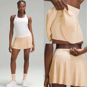 Lululemon Pleat to Street Mid-Rise Skirt Summer Glow Size 14
